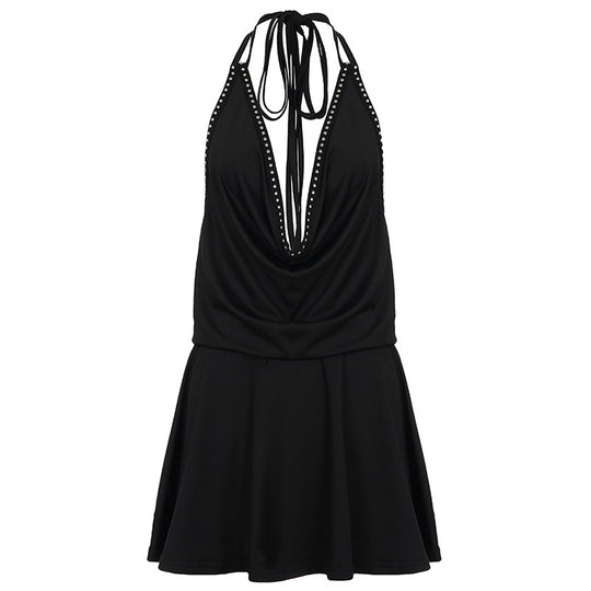 Damen Schwimmkleid mit raffiniertem Halterdesign und funkelnden Strassdetails R&B