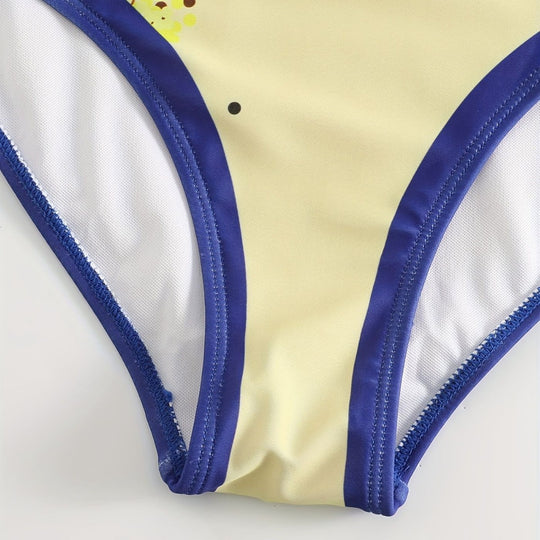 Damen Buntbedruckter Badeanzug mit passendem Wickelrock R&B