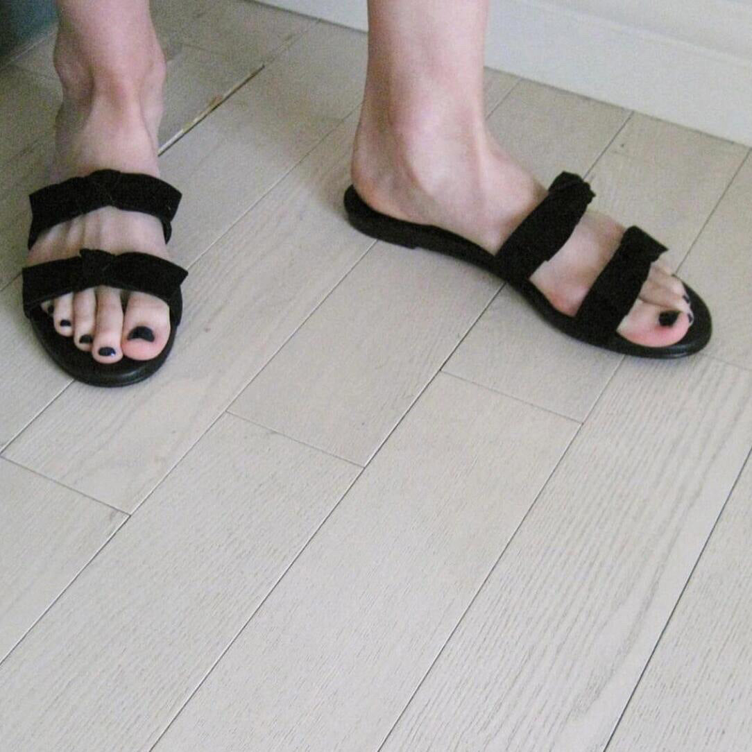 Damen stilvolle Slipper mit dekorativem Schleifendetail R&B