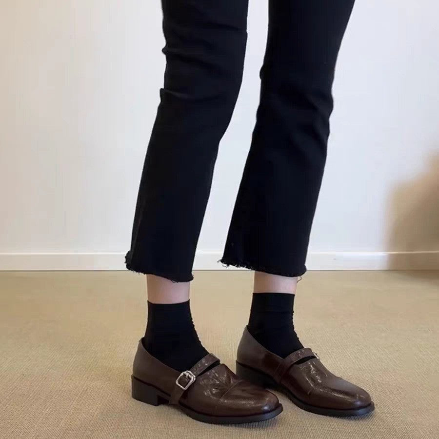 Damen Komfortable Slipper mit dekorativen Riemen und eleganter Schnalle R&B