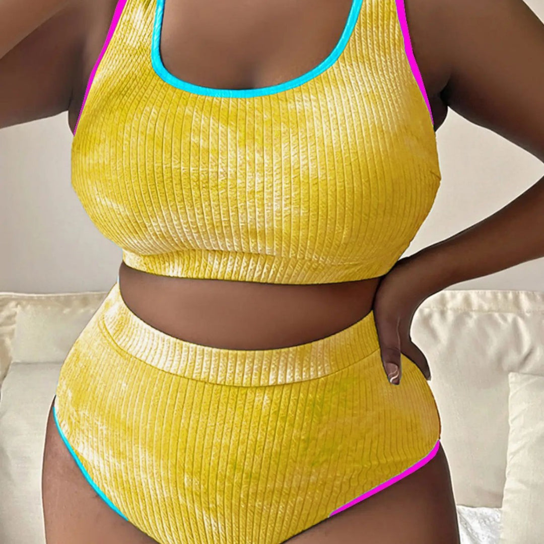 Damen Sportiv geschnittenes Bikini-Set R&B