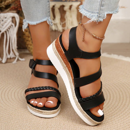 Damen Sportliche Sandalen mit geflochtenem Riemendesign und luftiger Sohle R&B