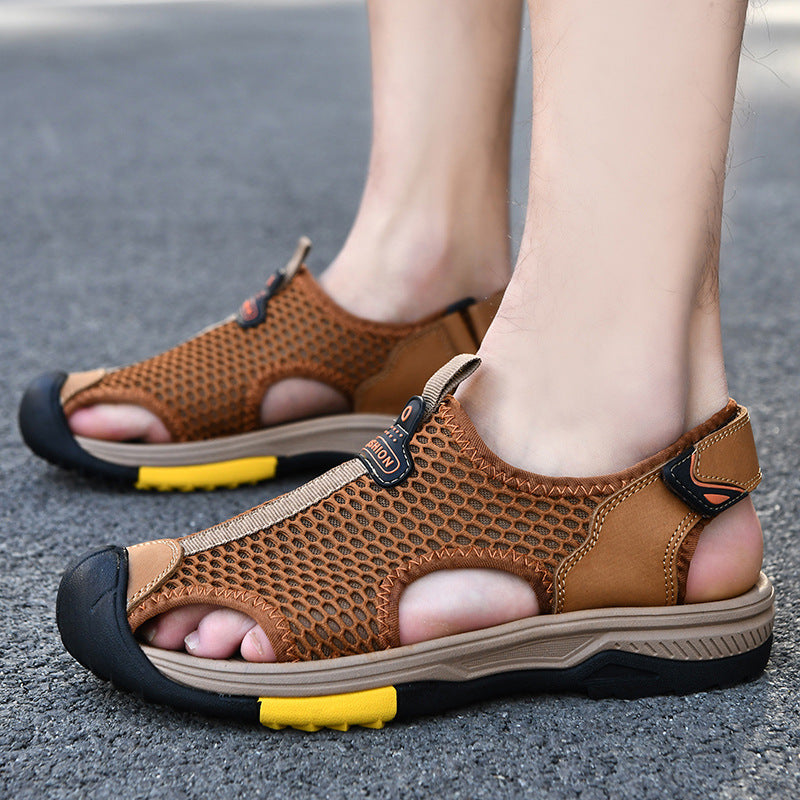 Herren Atmungsaktive Outdoor-Sandalen mit rutschfester Sohle und verstellbarem Riemen R&B