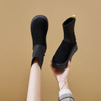 Damen Modische Stiefel mit elastischem Obermaterial und rutschfester Sohle