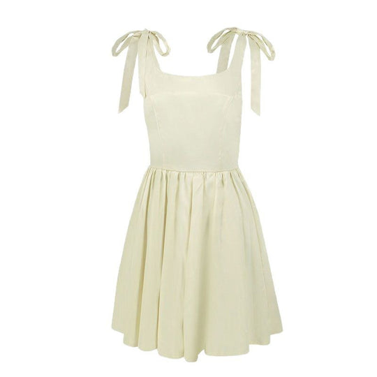 Damen lässiges Sommerkleid mit Schleifen R&B