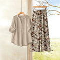 Damen Freizeitoberteil und Blumenhose R&B