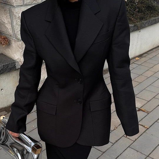 Damen Oversized Blazer mit elegantem Schnitt und markanten Details R&B