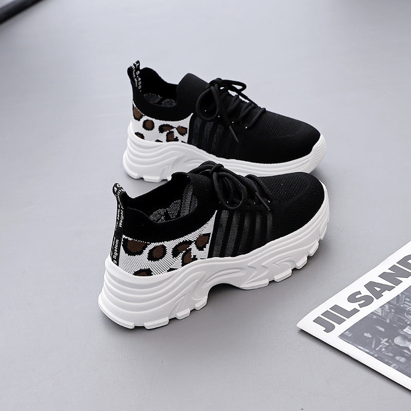 Damen Sportliche Sneakers mit modernem Leopardenmuster und dämpfendem Fußbett R&B