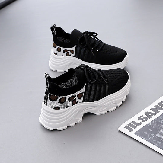Damen Sportliche Sneakers mit modernem Leopardenmuster und dämpfendem Fußbett R&B