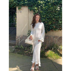 Damen Langarm Maxikleid mit eleganten Rüschendetails R&B
