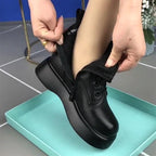 Damen Modische Schnürboots mit robustem Plateau und seitlichem Reißverschluss R&B