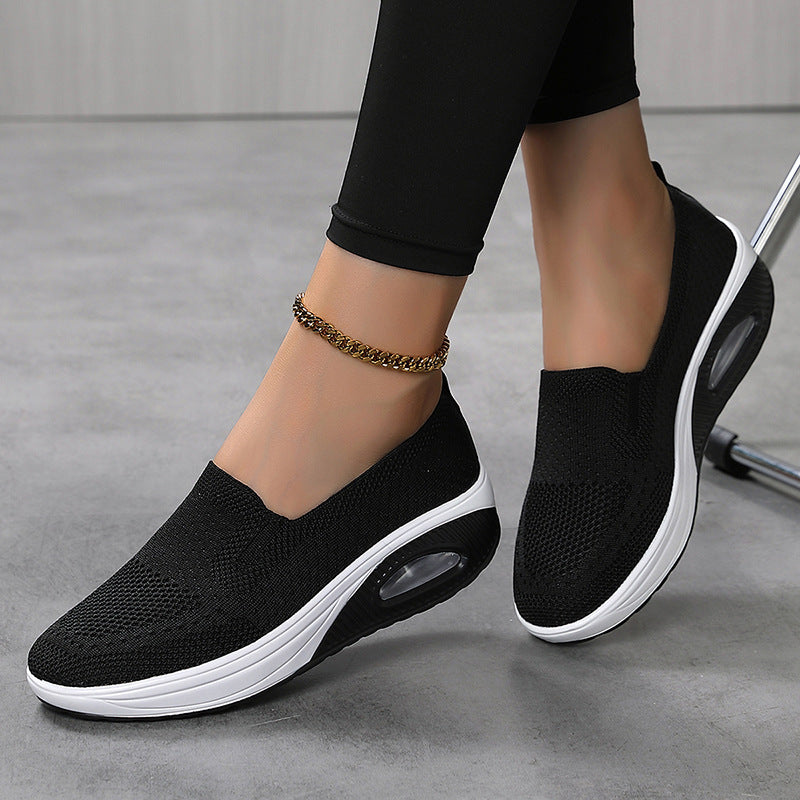 Damen Komfortable Slip-On Sneakers mit atmungsaktivem Mesh und dämpfender Sohle R&B