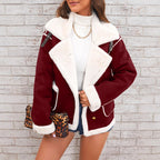Damen Kuschelige Schaffelljacke R&B