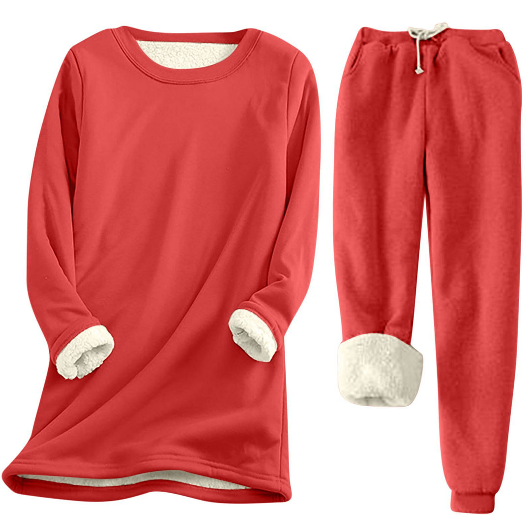 Damen Freizeit Sweatshirt-Set mit kuscheligem Innenfutter und lässiger Passform R&B