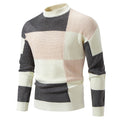 Herren modischer Rollkragenpullover mit strukturiertem Karomuster R&B