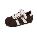 Damen sportliche Sneakers mit robustem Wildleder und elastischem Schnürsystem R&B