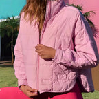 Damen Steppjacke mit hohem Kragen und praktischem Reißverschluss R&B