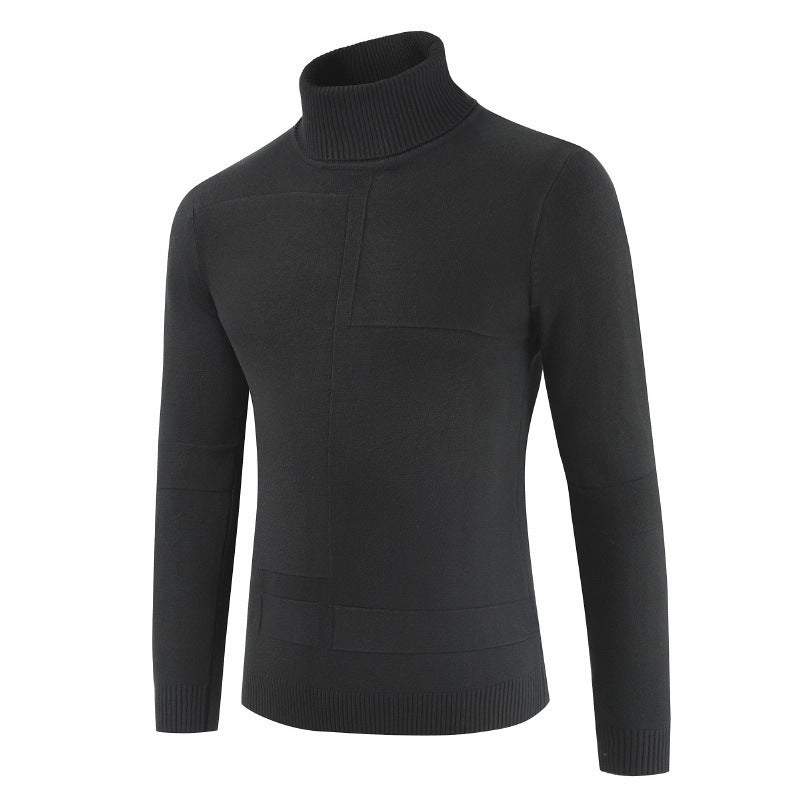 Herren Rollkragenpullover aus weichem Strickmaterial mit modernem Design R&B