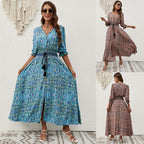Damen Maxikleid mit Boho-Muster R&B