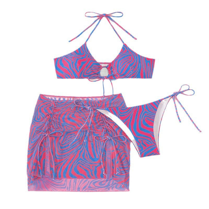 Damen Bikiniset mit raffinierter Schnür- und Rüschendetails
