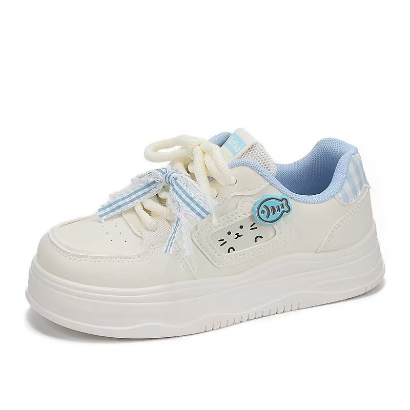 Damen Platform Sneakers mit verspielten Tiermotiven und bequemer Sohle