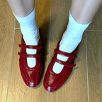 Damen Modische Sneakers mit Doppelriemenverschluss
