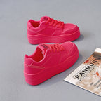 Damen modische Sneakers mit extra dicker Sohle und rutschfestem Profil R&B