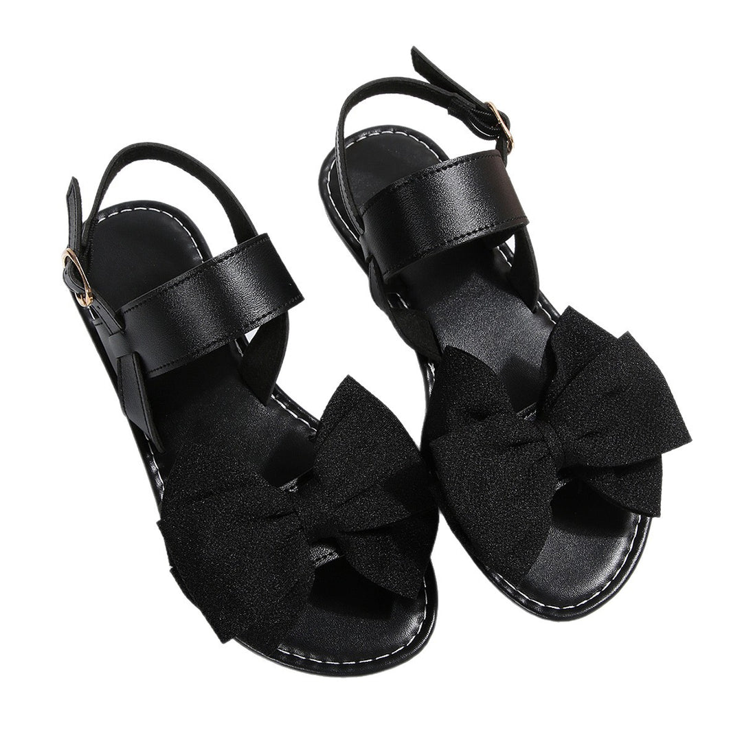 Damen elegante Sandalen mit großem Schleifen-Design und verstellbarem Riemen R&B
