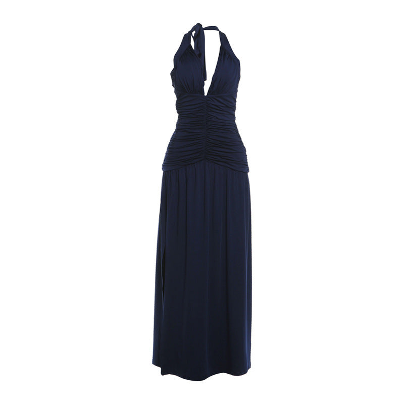 Damen Maxikleid mit raffiniertem Wickeldesign und elegantem Taillenbund R&B