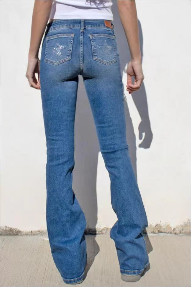 Damen Bootcut Jeans mit praktischen Taschen R&B