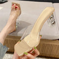 Damen transparente High Heel Mules mit geschmackvollem Design R&B