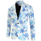 Herren elegantes Anzug-Set mit kreativem Schneeflocken-Muster