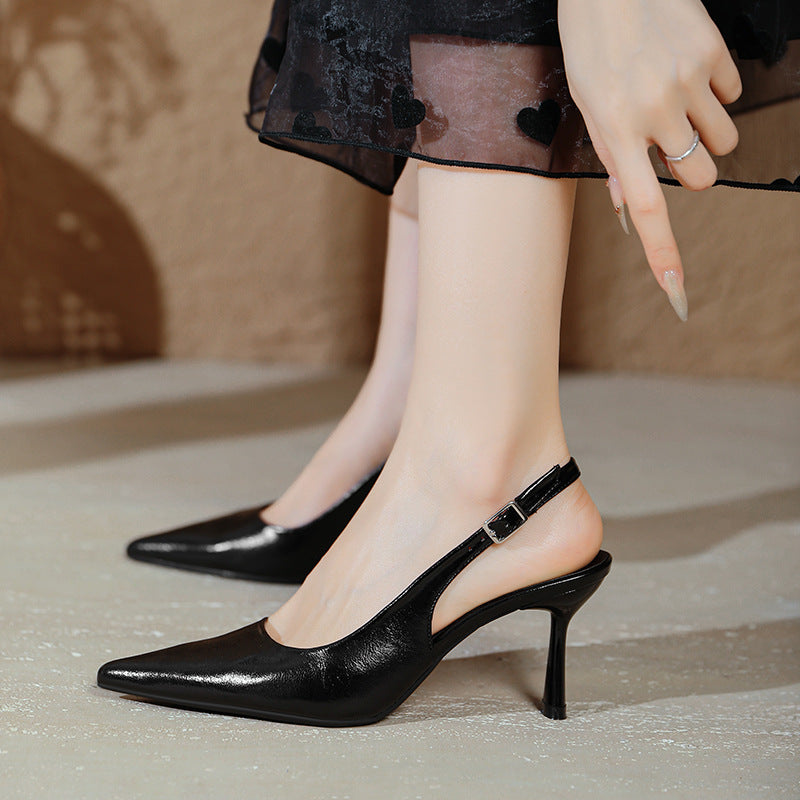 Damen Slingback-Pumps mit elegantem Glanz und komfortablem Fußbett R&B