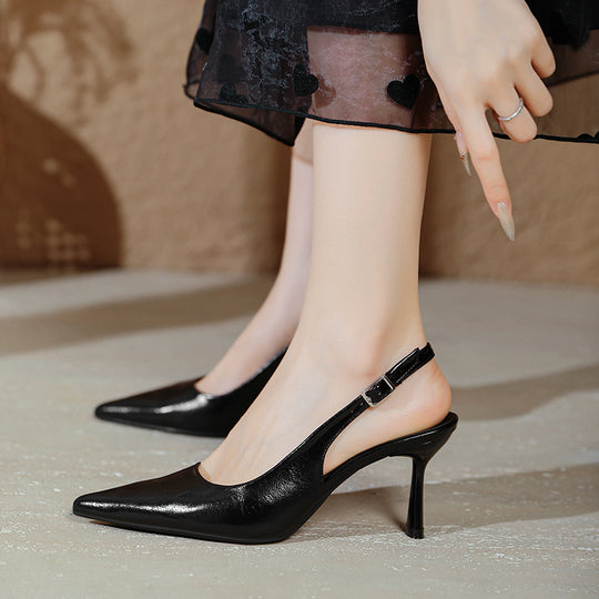 Damen Slingback-Pumps mit elegantem Glanz und komfortablem Fußbett R&B