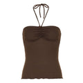 Damen Bandeau-Top mit raffinierten Raffungselementen und verstellbaren Trägern R&B