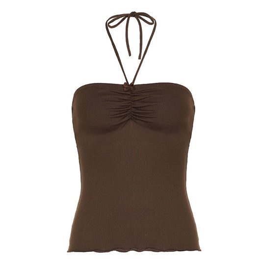 Damen Bandeau-Top mit raffinierten Raffungselementen und verstellbaren Trägern R&B