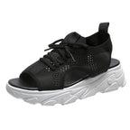 Damen Sneakersandale mit atmungsaktivem Strickoberteil und komfortabler Plattformsohle R&B