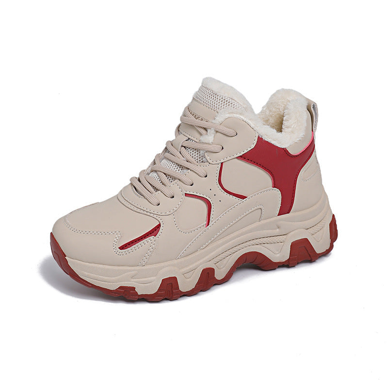Damen Warmgefütterte High-Top Sneakers mit strapazierfähigem Obermaterial R&B