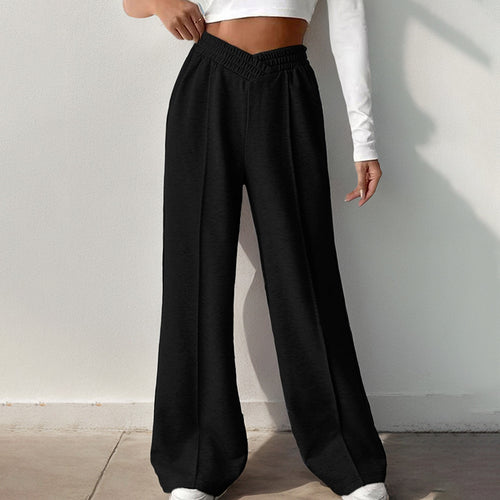 Damen Weit geschnittene Freizeithose mit elastischem Bund R&B