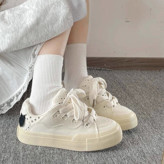 Damen Komfortable Sneakers mit dickem Plateau und verspieltem Schnürsystem R&B