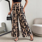 Damen Modische Palazzo-Hose mit grafischem Muster R&B