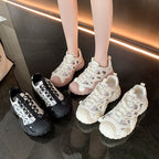 Damen Sportliche Sneakers mit atmungsaktiven Netz-Einsätzen von R&B