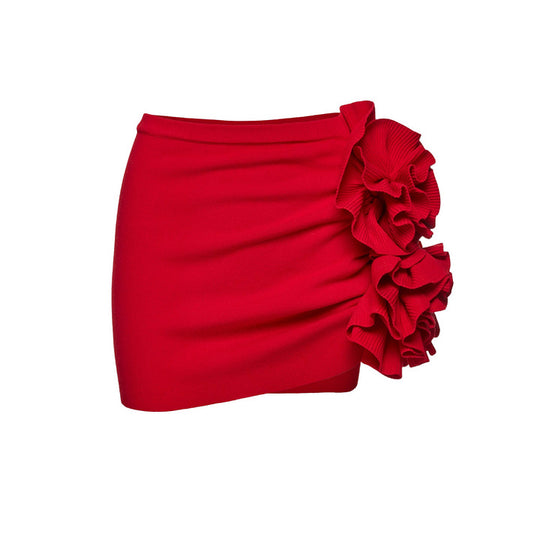 Damen Eleganter Rüschentop mit Blumenmotiven R&B