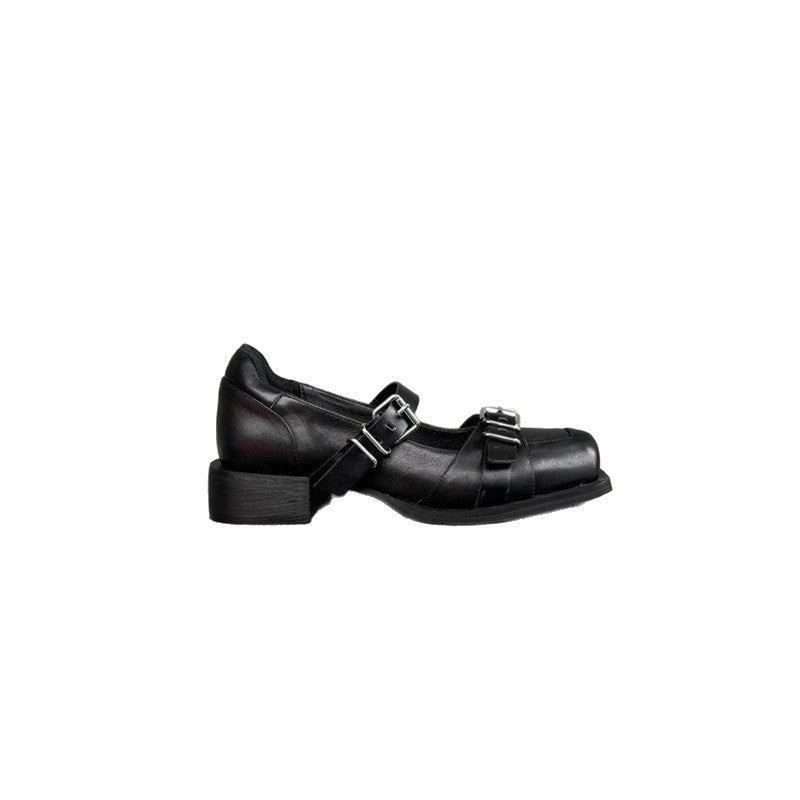 Damen elegante Schnürschuhe mit modischer Schnallenverzierung R&B