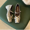 Damen elegante Schnür-Ballerinas mit Riemchen R&B