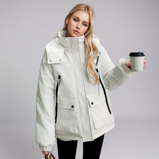 Damen sportliche Übergangsjacke mit vielfältigen Taschen und verstellbarem Kragen R&B