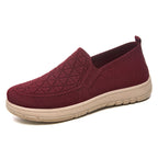 Damen Bequeme Slip-On Freizeitschuhe mit atmungsaktiver Oberflächenstruktur