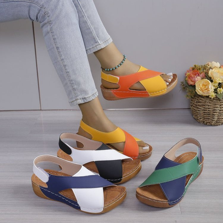 Damen Komfortable und atmungsaktive Sandalen mit offenen Fersen R&B