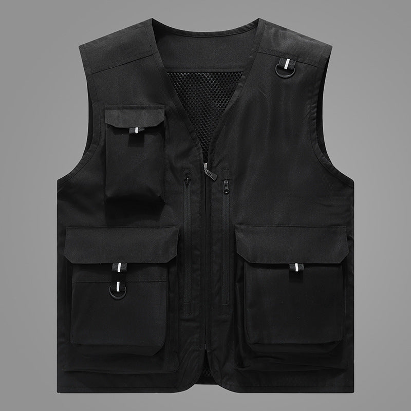 Damen multifunktionale Outdoor-Weste mit zahlreichen Taschen und atmungsaktivem Futter