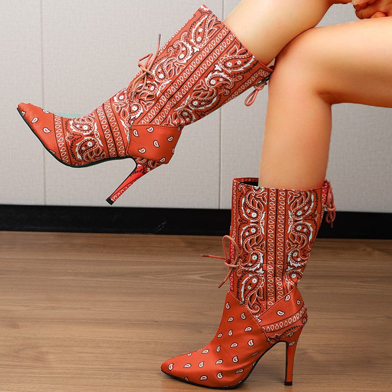 Damen High Heels Stiefel R&B